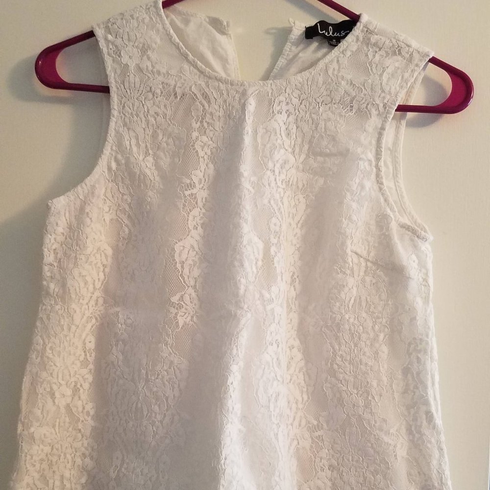 Lulus Lace Sleeveless Top